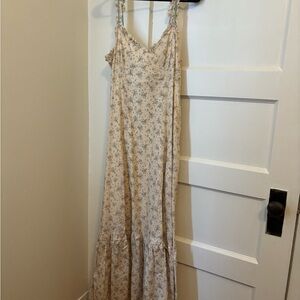 In Bloom Cream Floral Maxi Dress